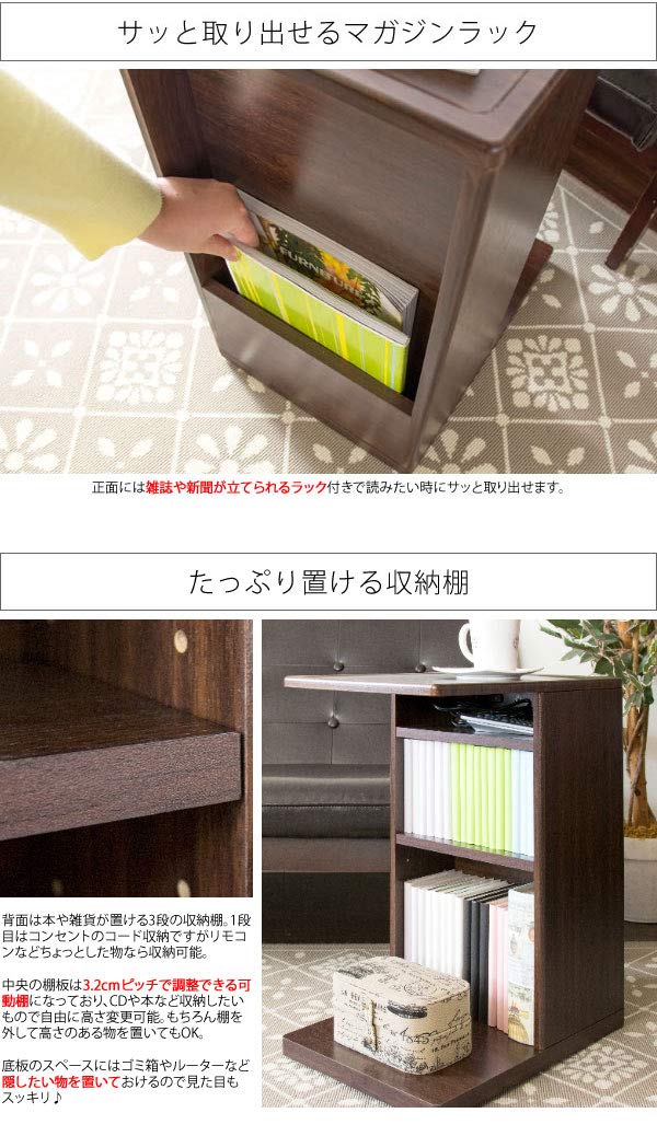 木製テーブルセット　ブラウン　収納付き 楽天市場】木目調棚付きデスク＆チェア2点セット【Kano】カノ