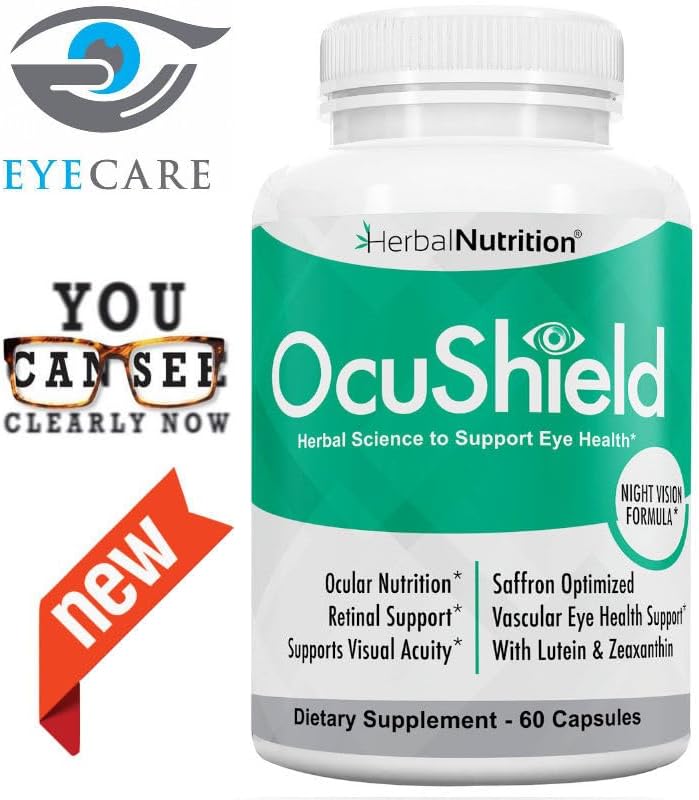 Miniatura 6 de OcuShield - Geles suaves para la salud ocular, soporte vitamínico para ojos sanos, visión nocturna con azafrán, luteína y zeaxantina, nutrientes