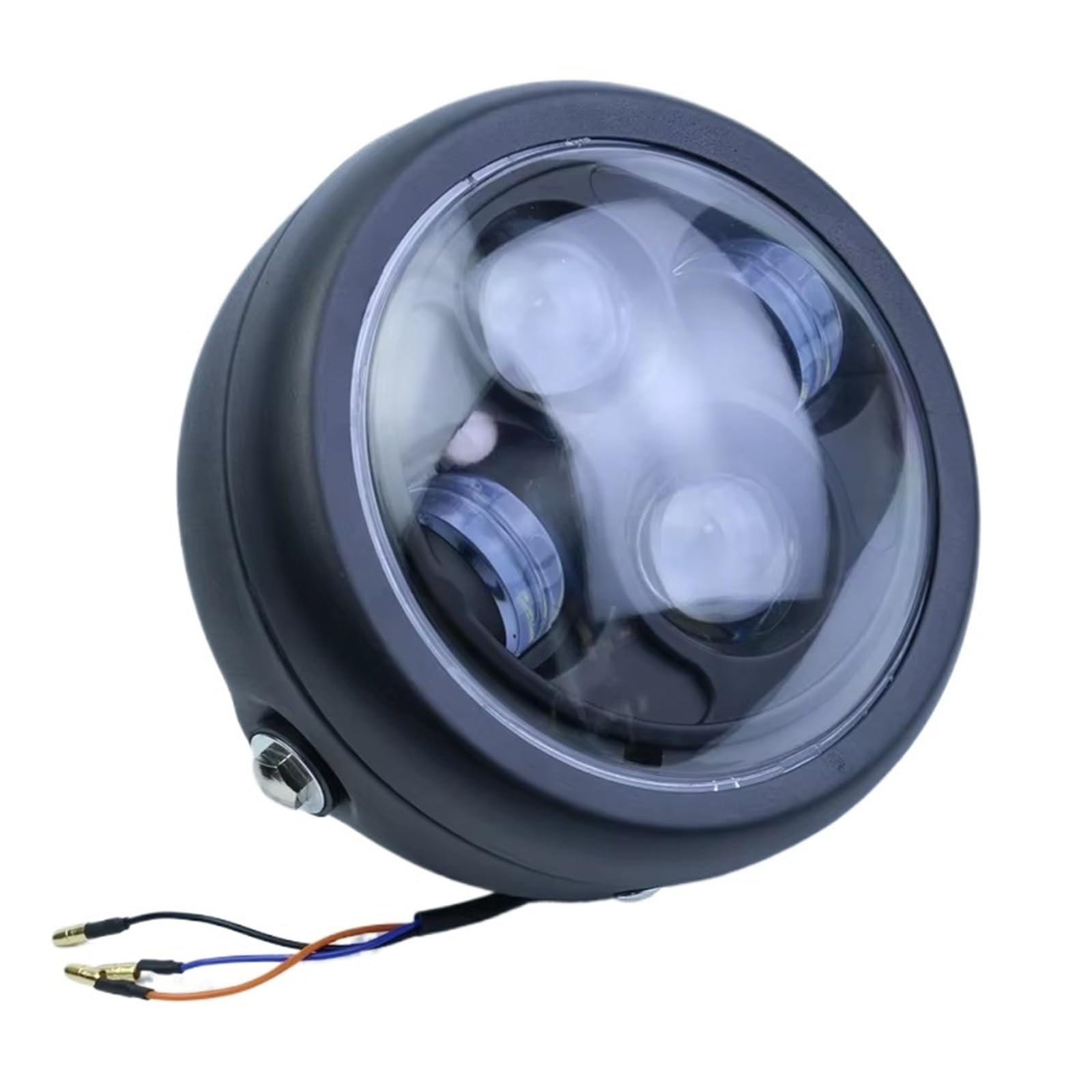 MESKEL Fari Anteriori Moto per Sportster per Cafe per Racer per Chopper per Bobber Faro Universale per Moto da 6,5 ​​"Faro A Testa Rotonda | Only Headlight