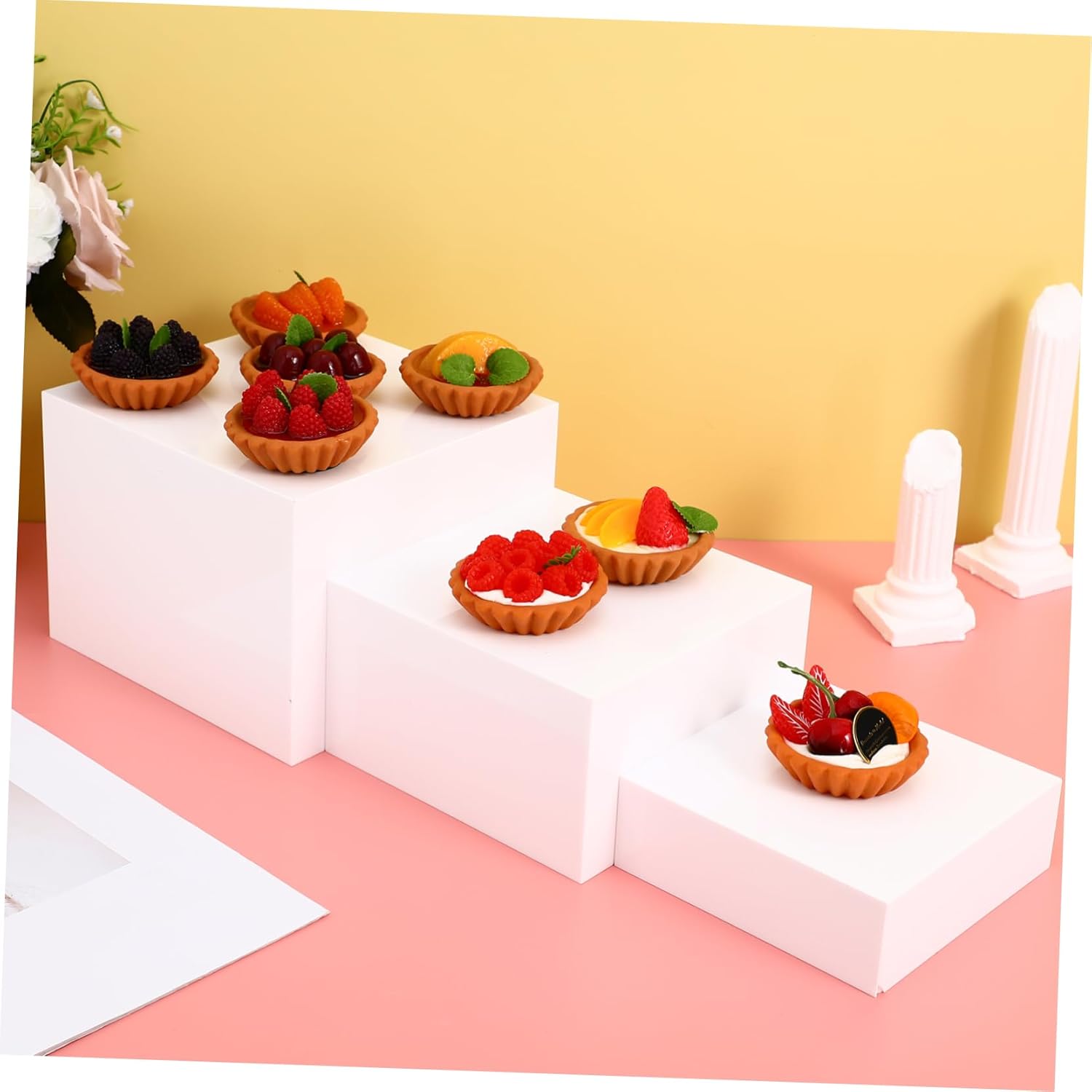 1set Simple Elegant Cube Risers Sturdy Buffet Risers Easy to Clean Food Display Stands Space-saving Dessert Stands Versatile Catering Supplies