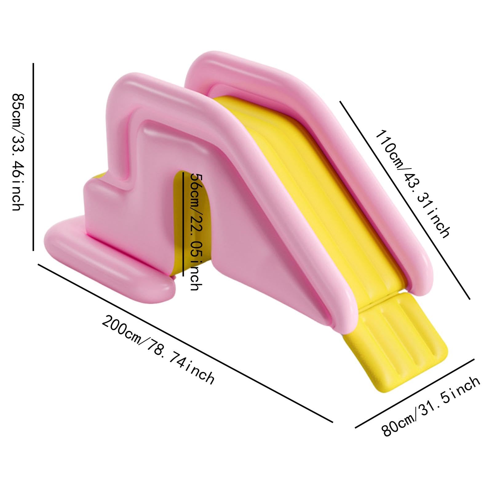 Scivolo Acquatico Gonfiabile per Bambini Scivolo da Gioco Resistente con Base Versatile Adatto per Interni Esterni E Feste, Rosa