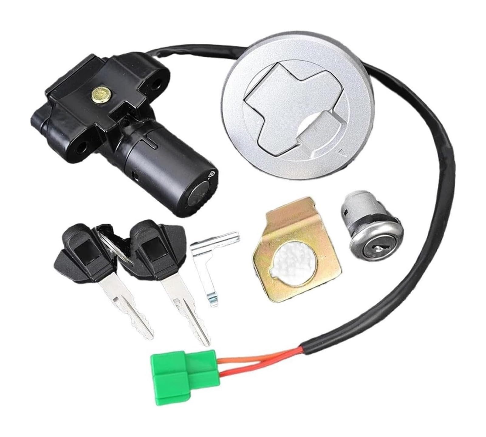 Cerradura De Encendido para Suzuki para GIXXER155 para GSX150 para DZA L6 2016 Interruptor Arranque Conjunto Encendido Motocicleta Bloqueo Tanque Combustible 2 Llaves