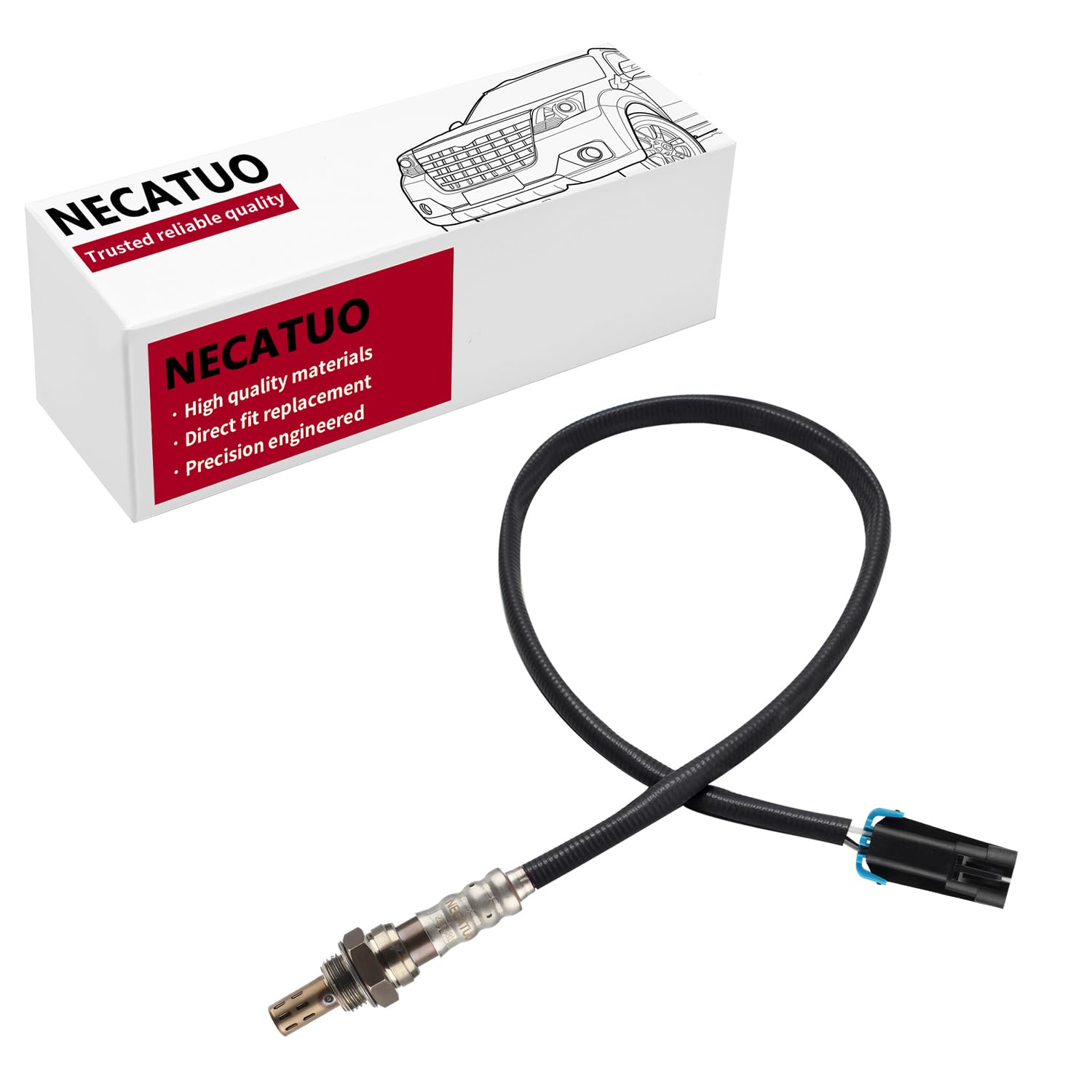 NECATUO O2 Oxygen Sensor Heated Air Fuel Ratio Compatible with Cadillac 2008 2009 2010 2011 CTS STS 2008 2009 Suzuki Replace# 234-4819