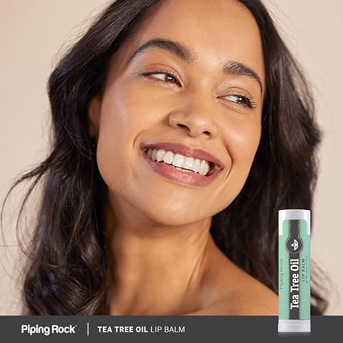 Miniatura 6 de Piping Rock Bálsamo labial con aceite de árbol de té, 0.15 onzas, hidratante y calmante, sin OMG, sin gluten