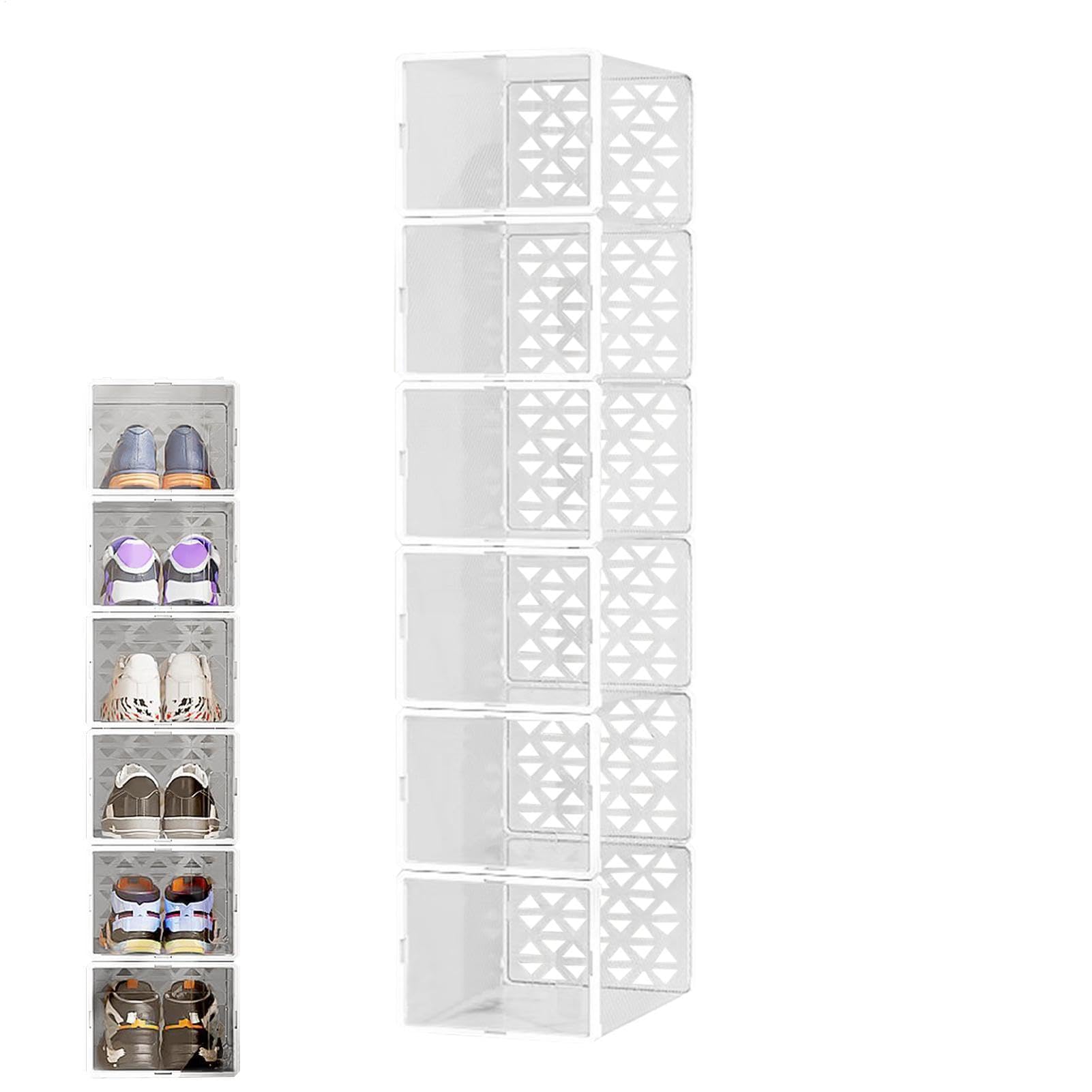 Stapelbare Schuh-Aufbewahrungsbox, staubdicht, platzsparend, faltbar, Schuhbehälter für Stiefel, Loafer und Sportschuhe – perfekt für Zuhause