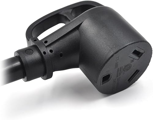 Miniatura 5 de Cable adaptador de generador RV de 4 clavijas a 30 amperios con mango de agarre, bloqueo giratorio L14-30P macho a TT-30R hembra, resistente STW 10