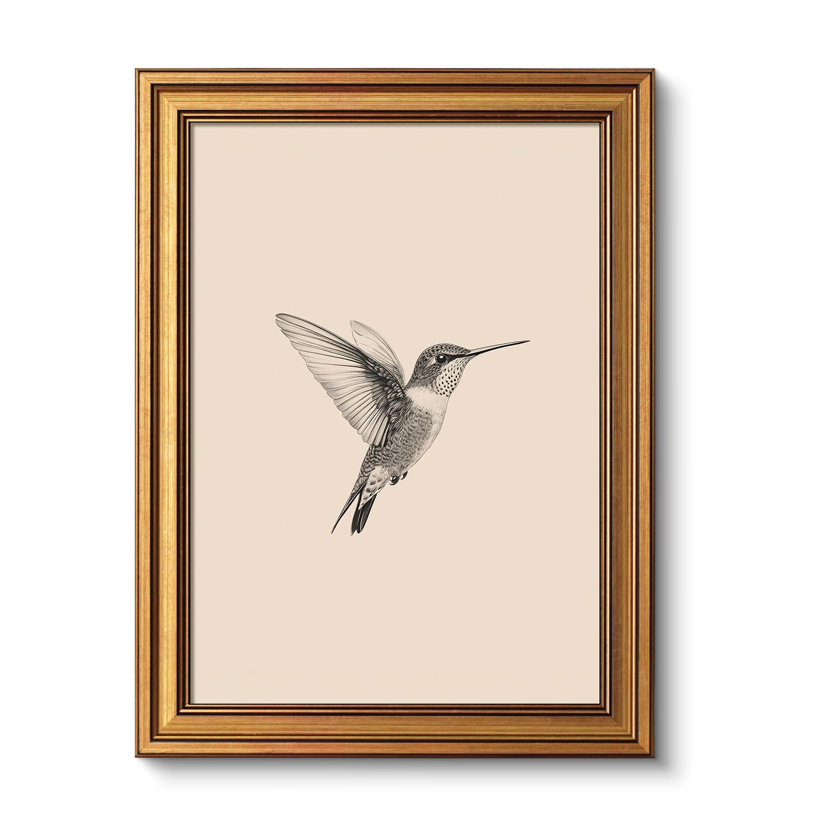 VIYYIEA Gold Framed Hummingbird Wall Art