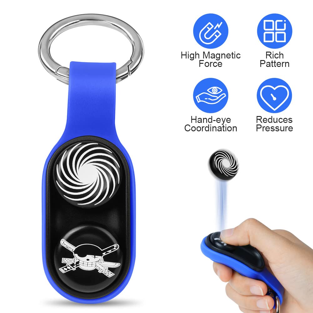 OSDUE Magnetyczna zabawka fidget, magnetyczna zabawka pop-up, dla dzieci i dorosłych, zabawki do budowania strachu, zabawki fidget, prezent dla dzieci i dorosłych (niebieska)