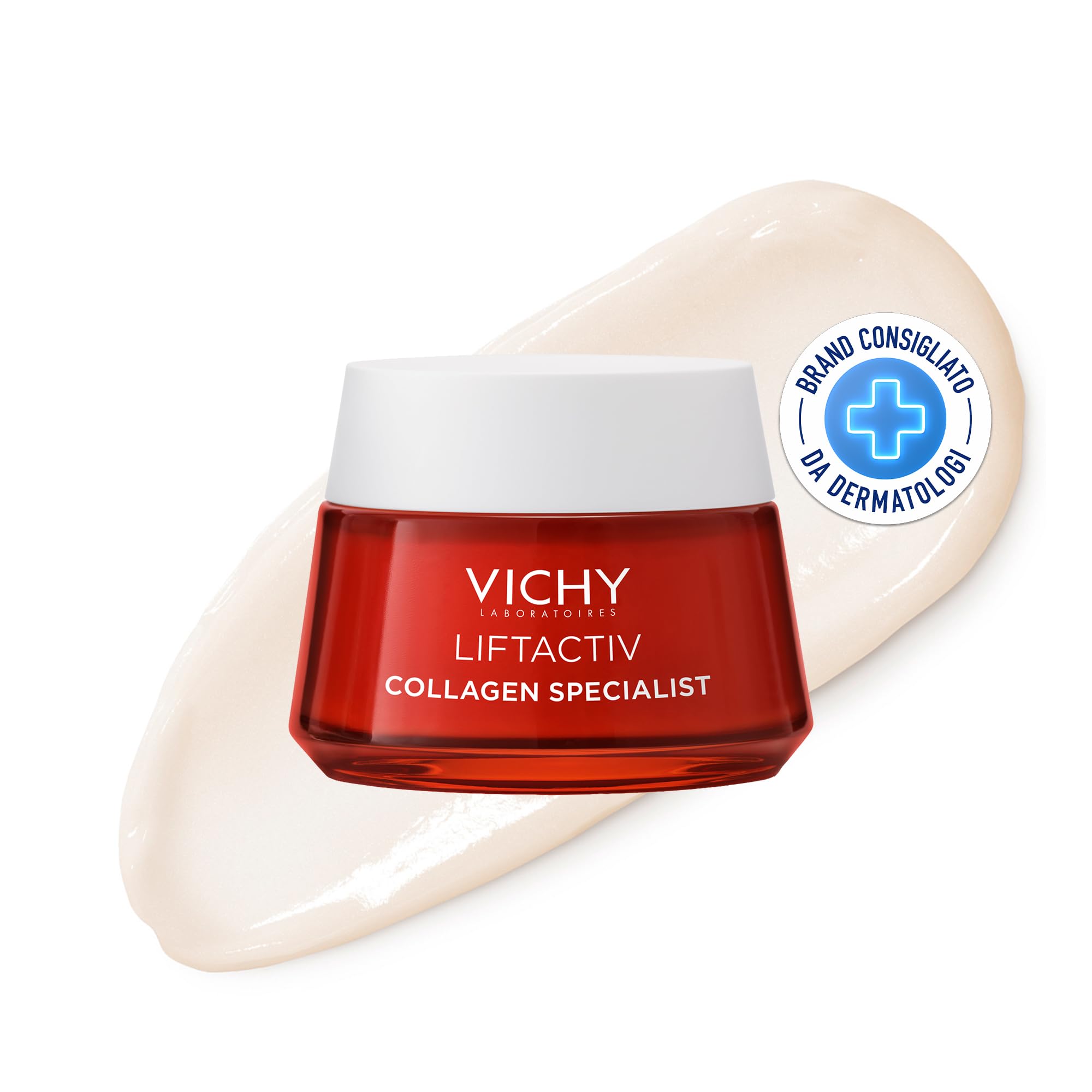Vichy Liftactiv Collagen Specialist 16, Crema Viso Giorno Anti-età, Adatta al Trattamento di Rughe Profonde e Linee Sottili, Levigante, Con Peptidi Pro-Collagene e Vitamina Cg, 50 ml
