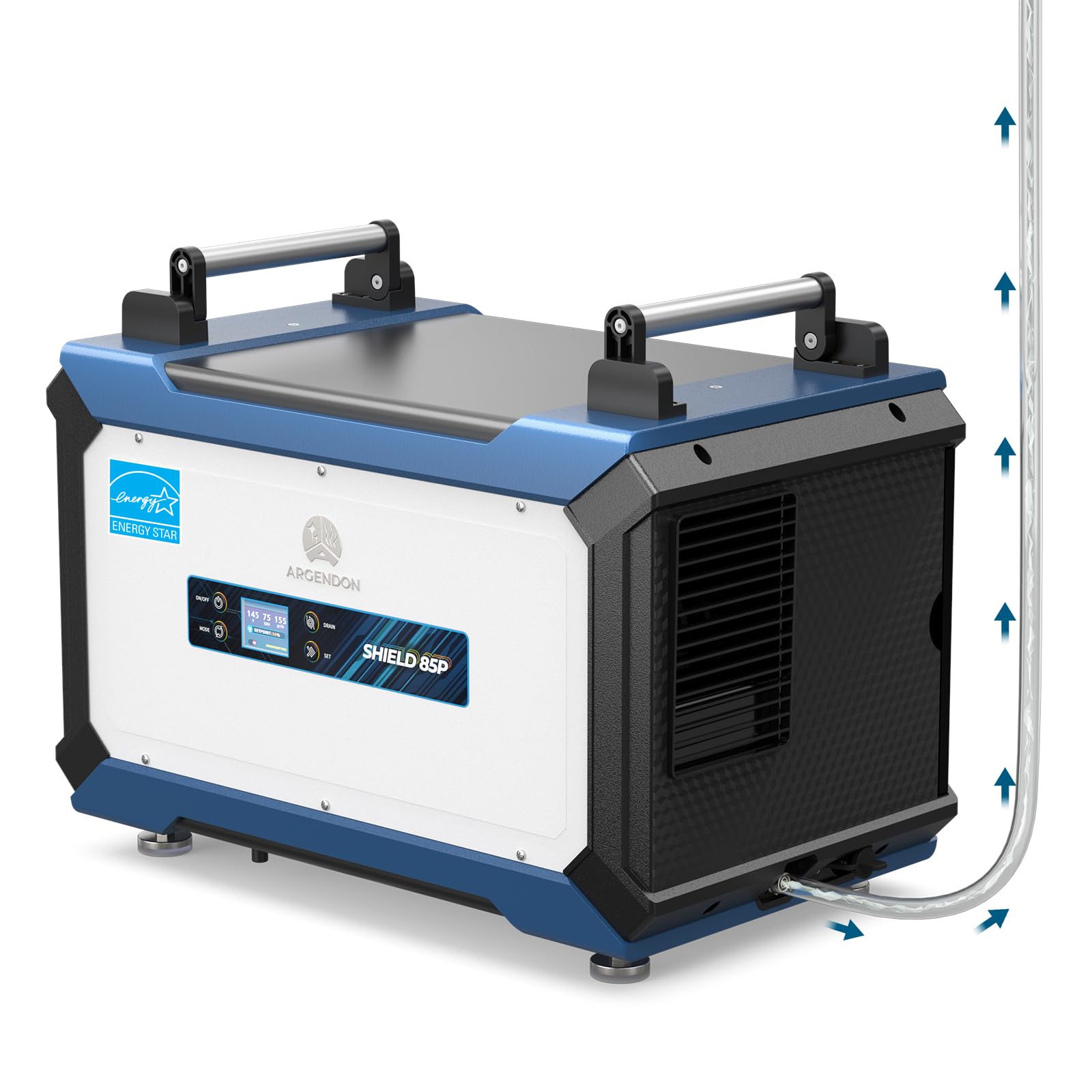 ARGENDON 180 Pints Commercial Dehumidifier with Pump for Crawl Space, Industry Water Damage Unit for up to 2,300 sq ft Large Space, Job Sites, Basement, Auto Defrost, 5 Years Limited Warranty