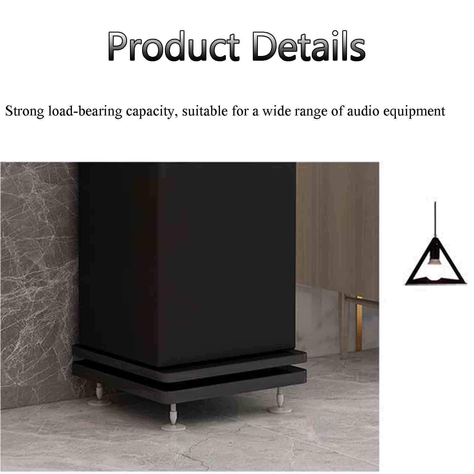 Wielofunkcyjna taca głośnikowa tłumiące wibracje nóżki stereo subwoofer podkładki tłumiące wibracje podwójny stojak audio do ochrony sprzętu audio, aby wspierać stabilny, bezpieczny i trwały, lekki