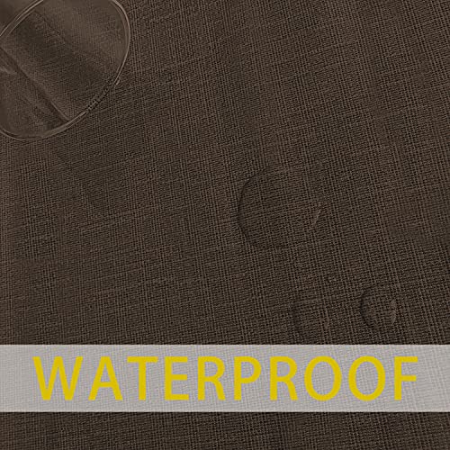 Image of sancua 100% Waterproof Rectangle PVC Tablecloth - 54 x 78 Inch - Oil Proof Spill Proof Vinyl Table Cloth, Wipe Clean Table Cover for Dining Tables, Buffet Parties and Camping, Coffee