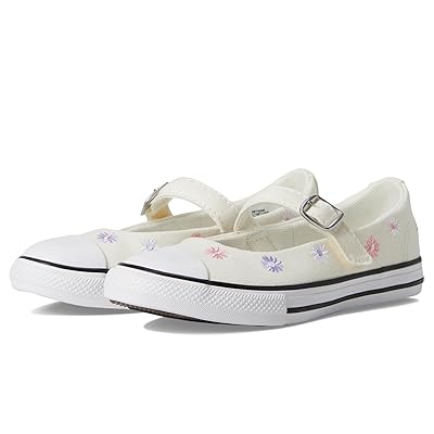 Converse Kids Chuck Taylor(r) All Star(r) Dainty Mary Jane Floral (Little Kid) Kids Shoes Egret/White/Black