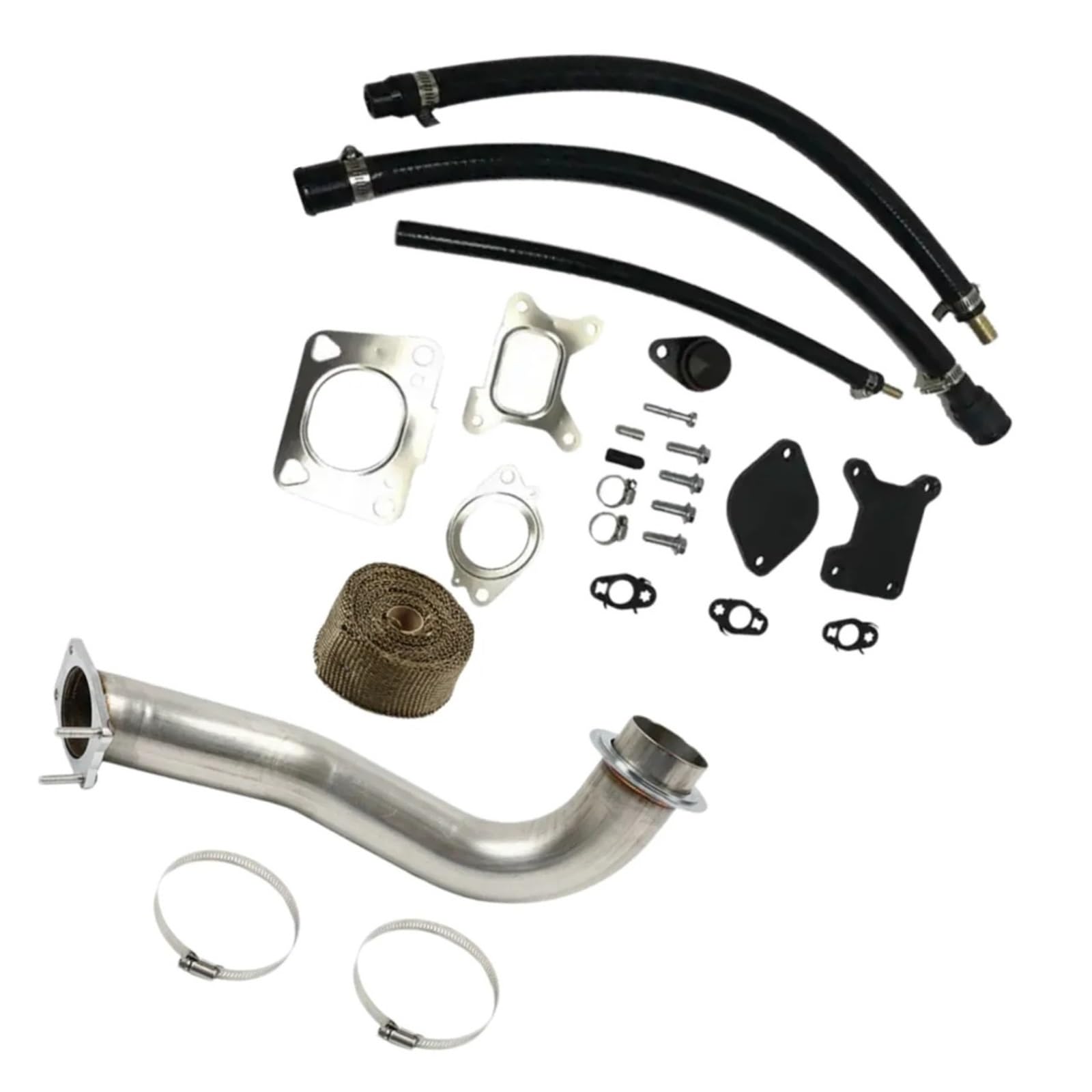Uspuff Endrohr Edelstahl 3,5-Zoll-Auspuff-Downpipe Für Chevrolet Für Silverado Für GMC Für Sierra (2017–2023) Mit L5P Duramax 6,6-Liter-Motor(L5P EGR Downpipe)