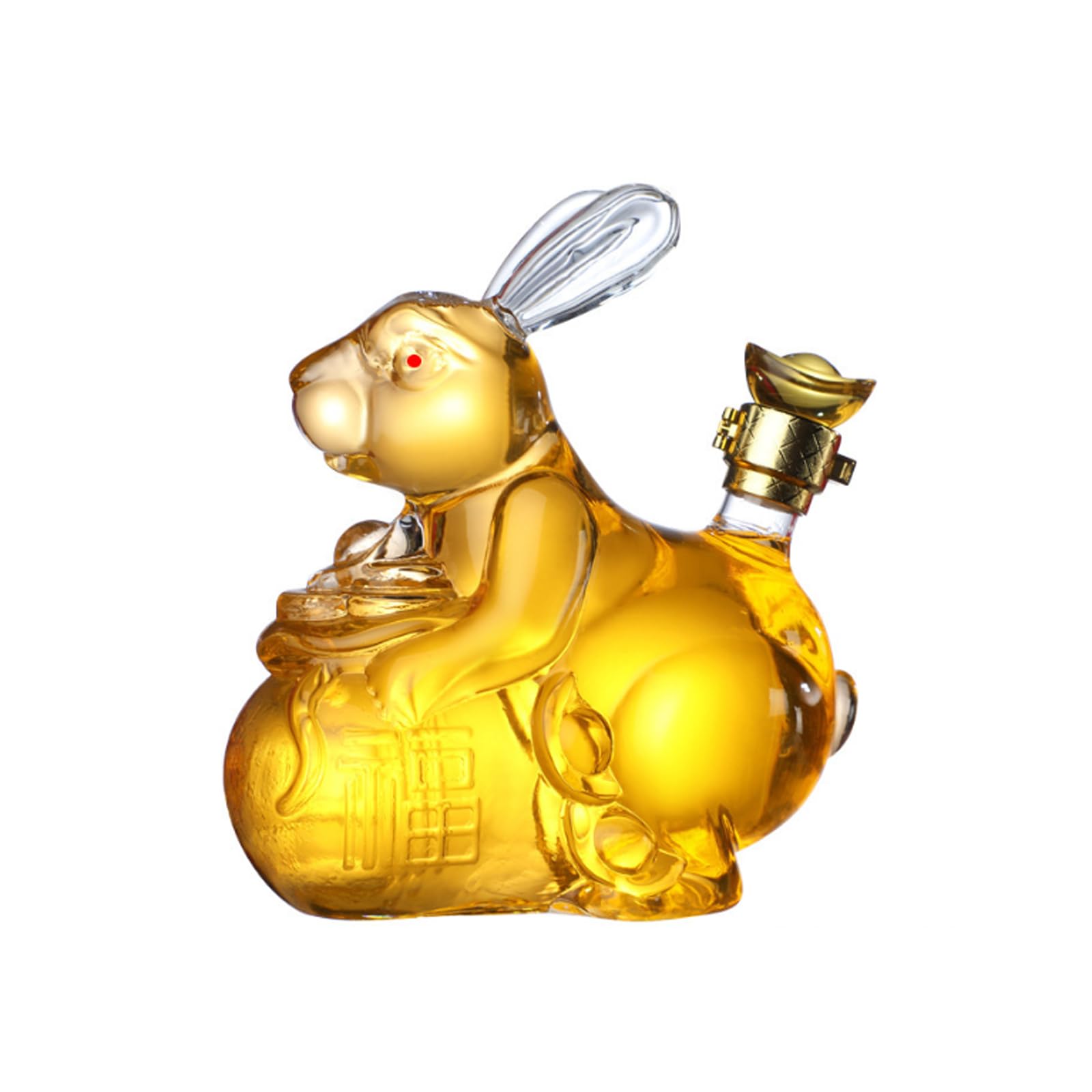 bottiglia per liquori a forma di animale, Decantador Zodiaco Cinese Coniglio Decanter for Whisky Bottiglia di