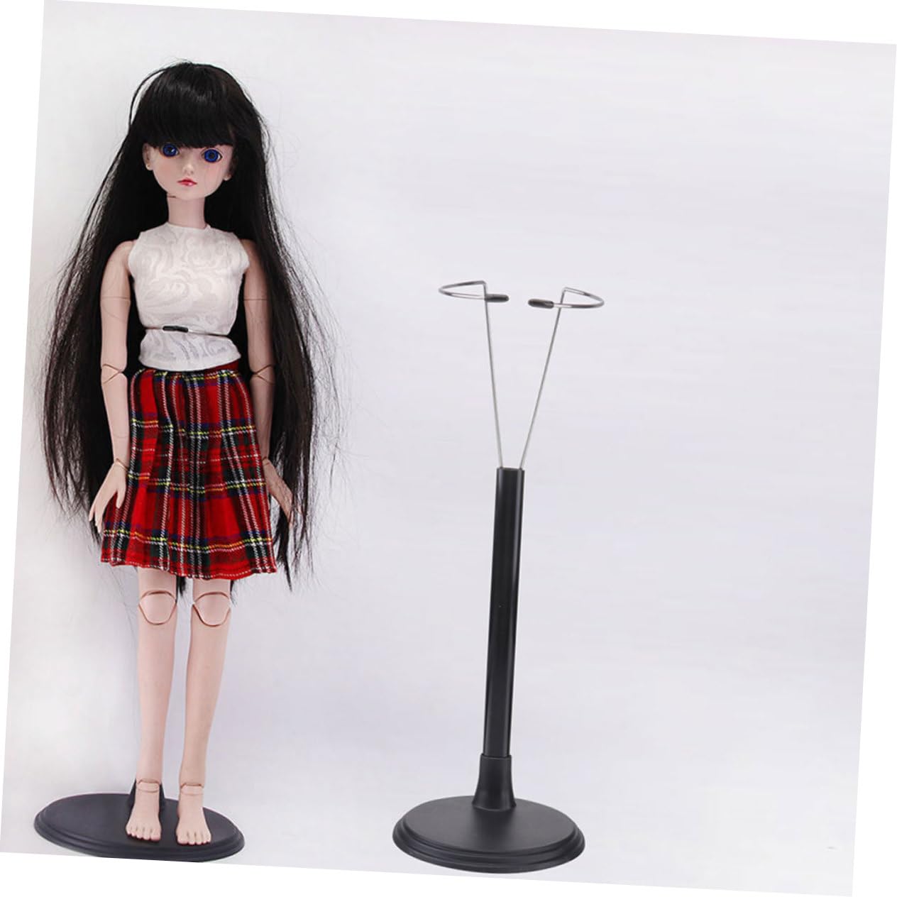 KICHOUSE 3pcs Doll Stands Display Holder Safe Light Adjustable Height for Doll Decor