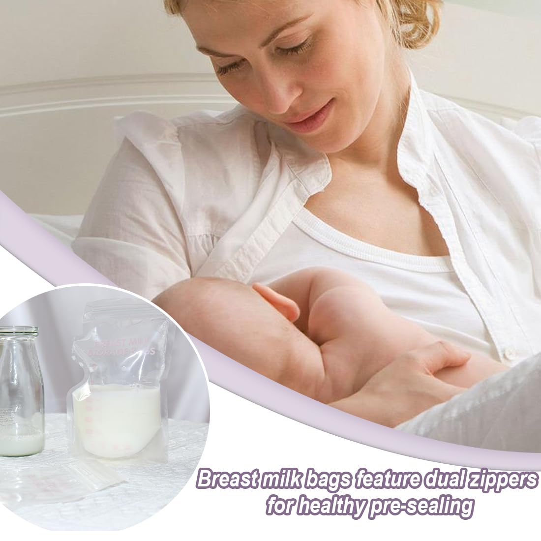 Sachets Conservation Lait Maternel WeddHuis - 30 Pièces, Bec Verseur, Congélation Sécurisée
