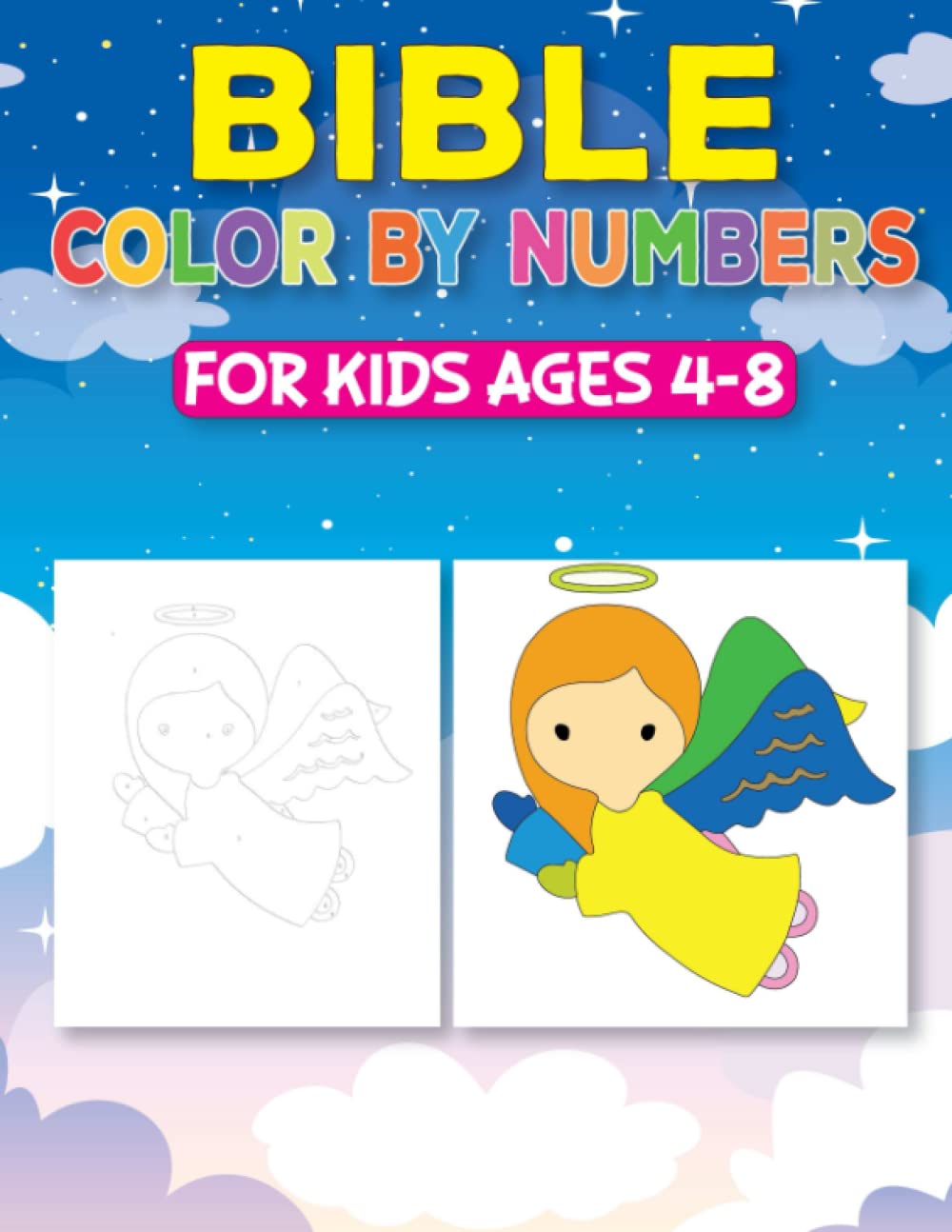 Buy Bible Color By Numbers For Kids Ages 48 The Big Bible Color By