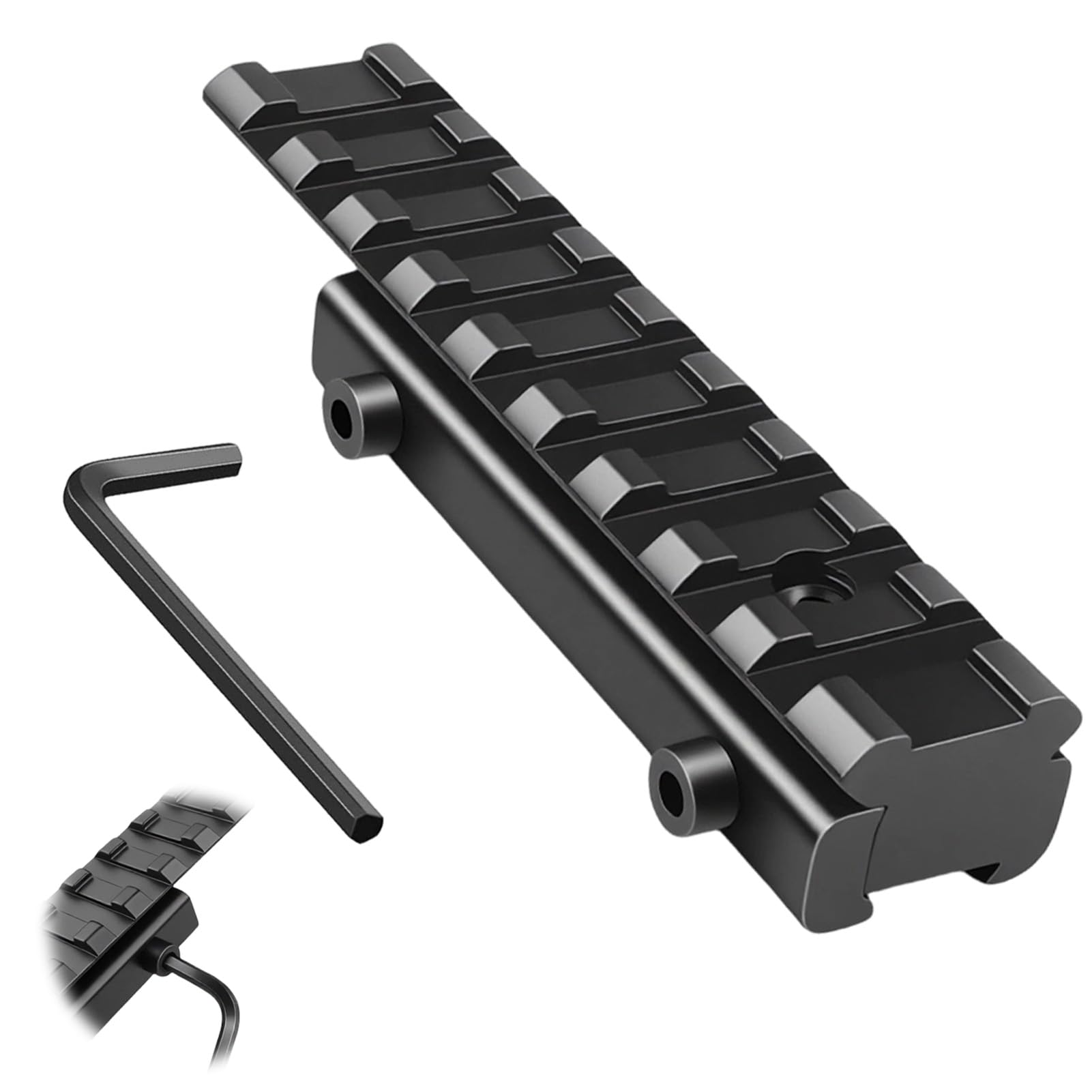 Convertisseur de Montage AR 11 mm Queue d'aronde Vers 20 mm Picatinny Rail Adapter Aluminium