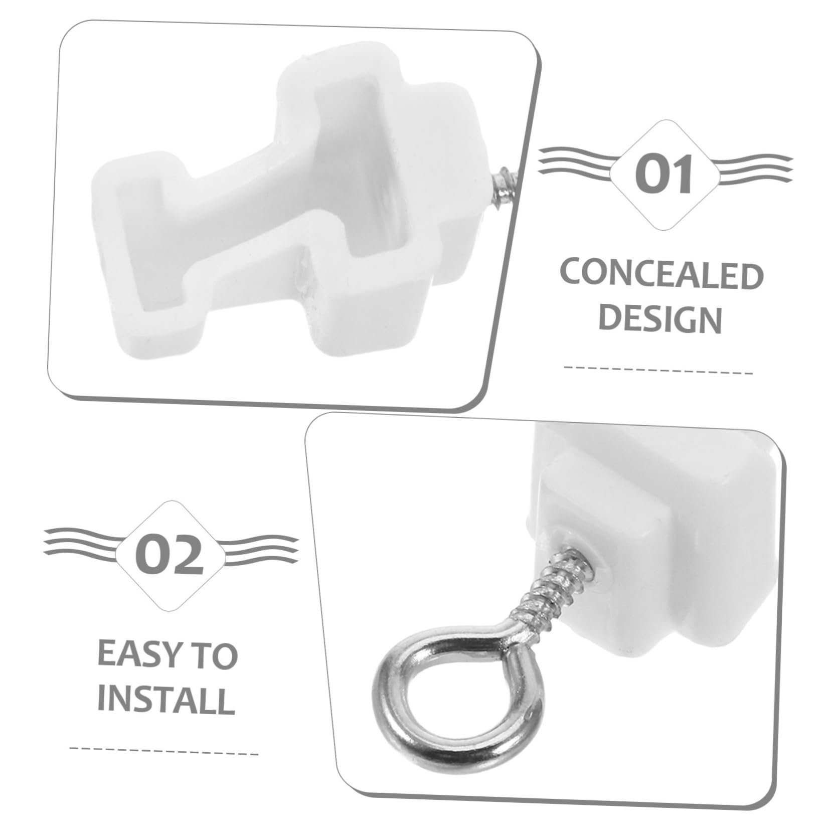 Lot de 120 embouts flexibles en plastique pour rideaux incurvés Installation facile Design dissimulé Accessoires de rechange pour décoration d'intérieur