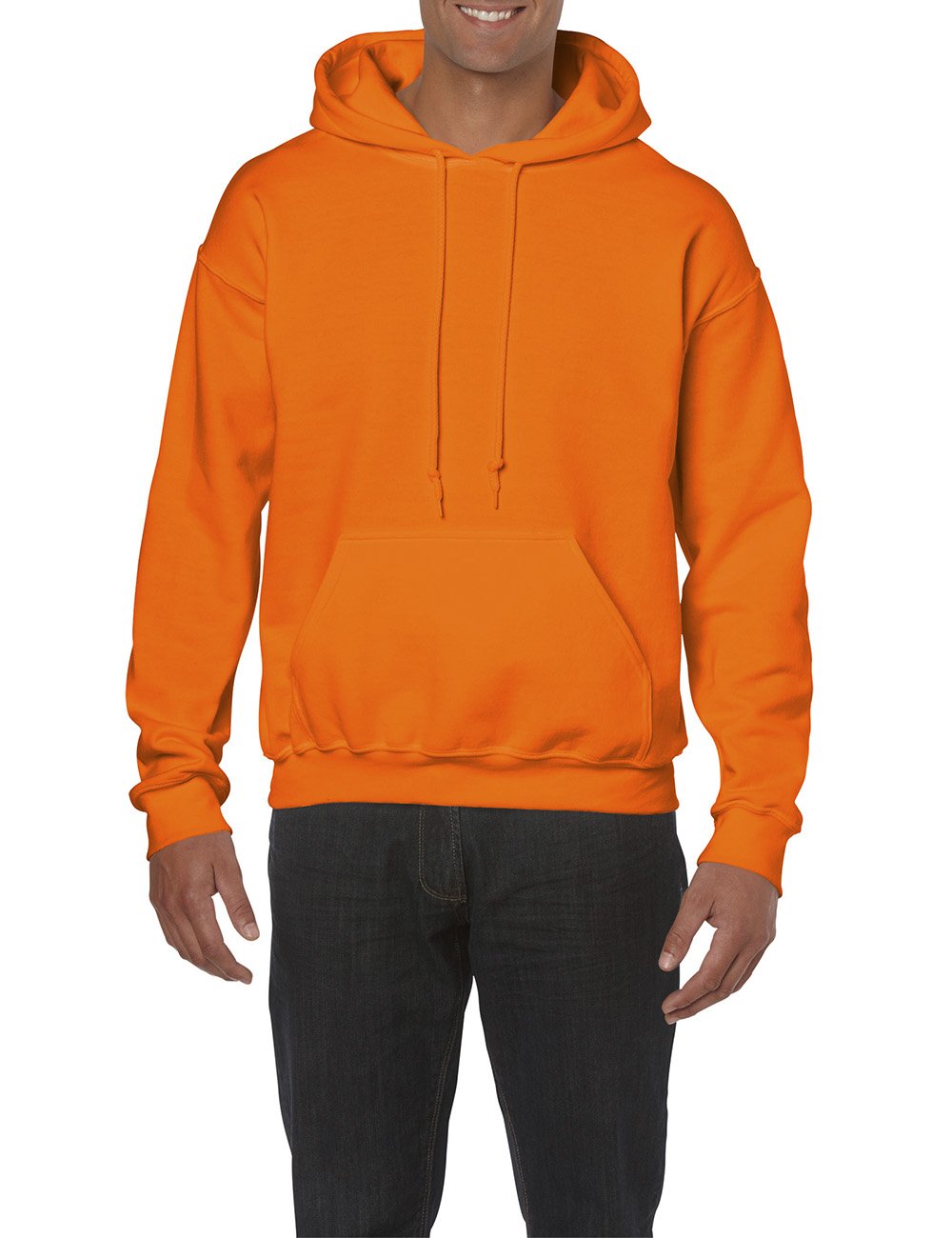 Gildan Men's Adult Hooded 18500 Long Sleeve Hoodie, Orange - Orange (Safety Orange 193), X-Large