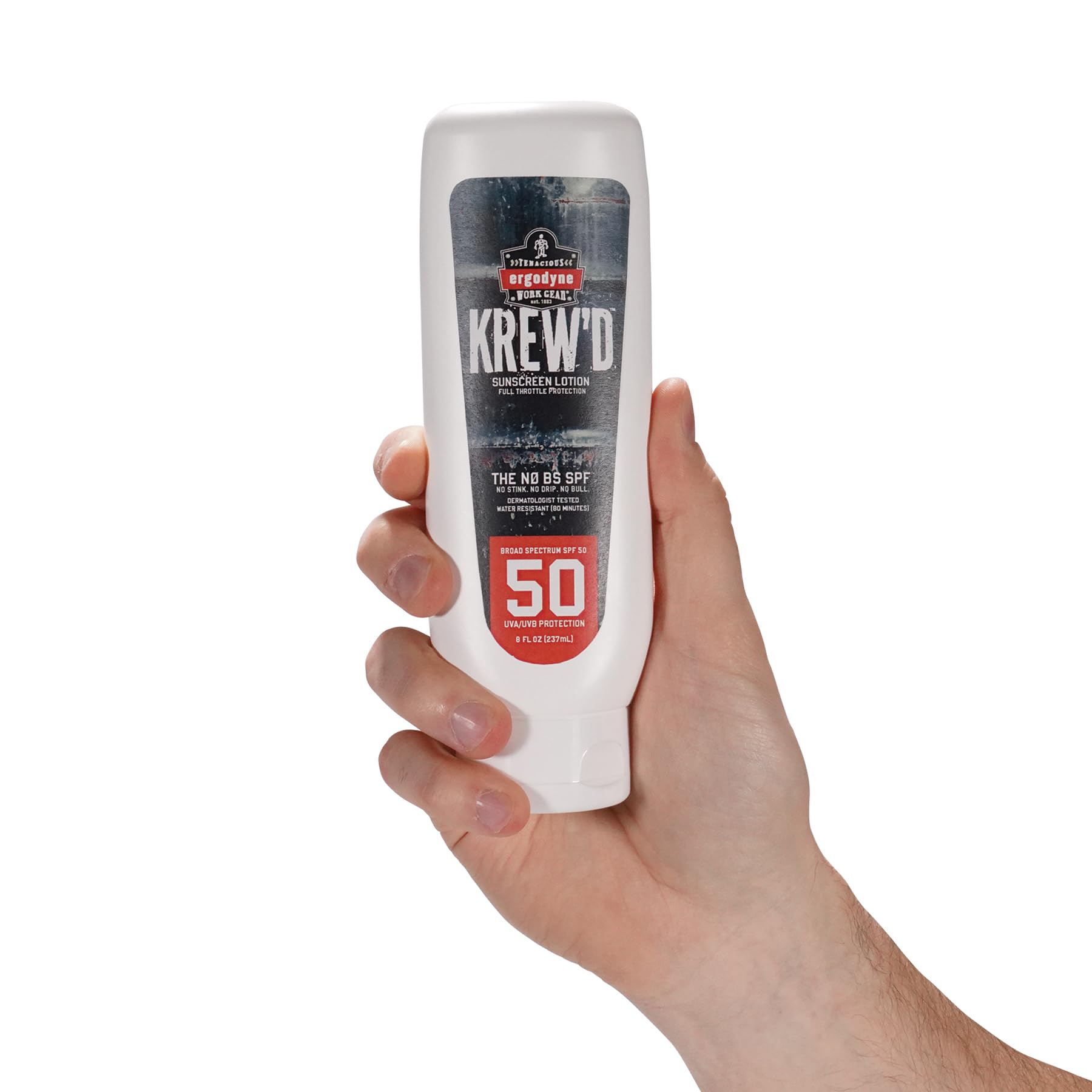 Ergodyne KREW'D 6351 Lot de 12 lotions solaires à large spectre, SPF 50, 236,8 g