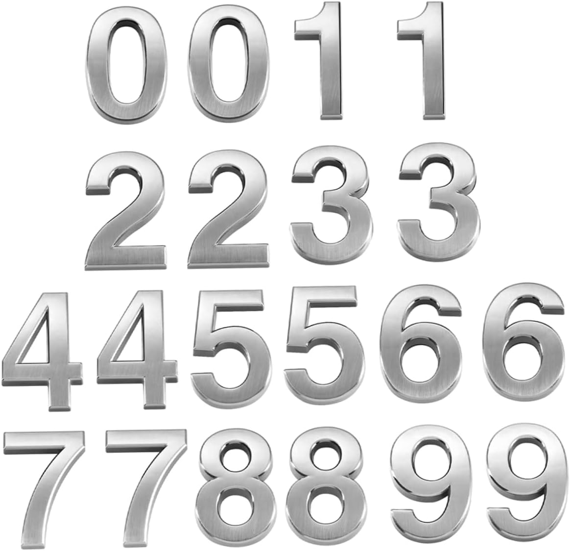 Mikikit 20pcs Unique Arc Abs House Numbers for Diy Mailbox Door Numbers Easy Install