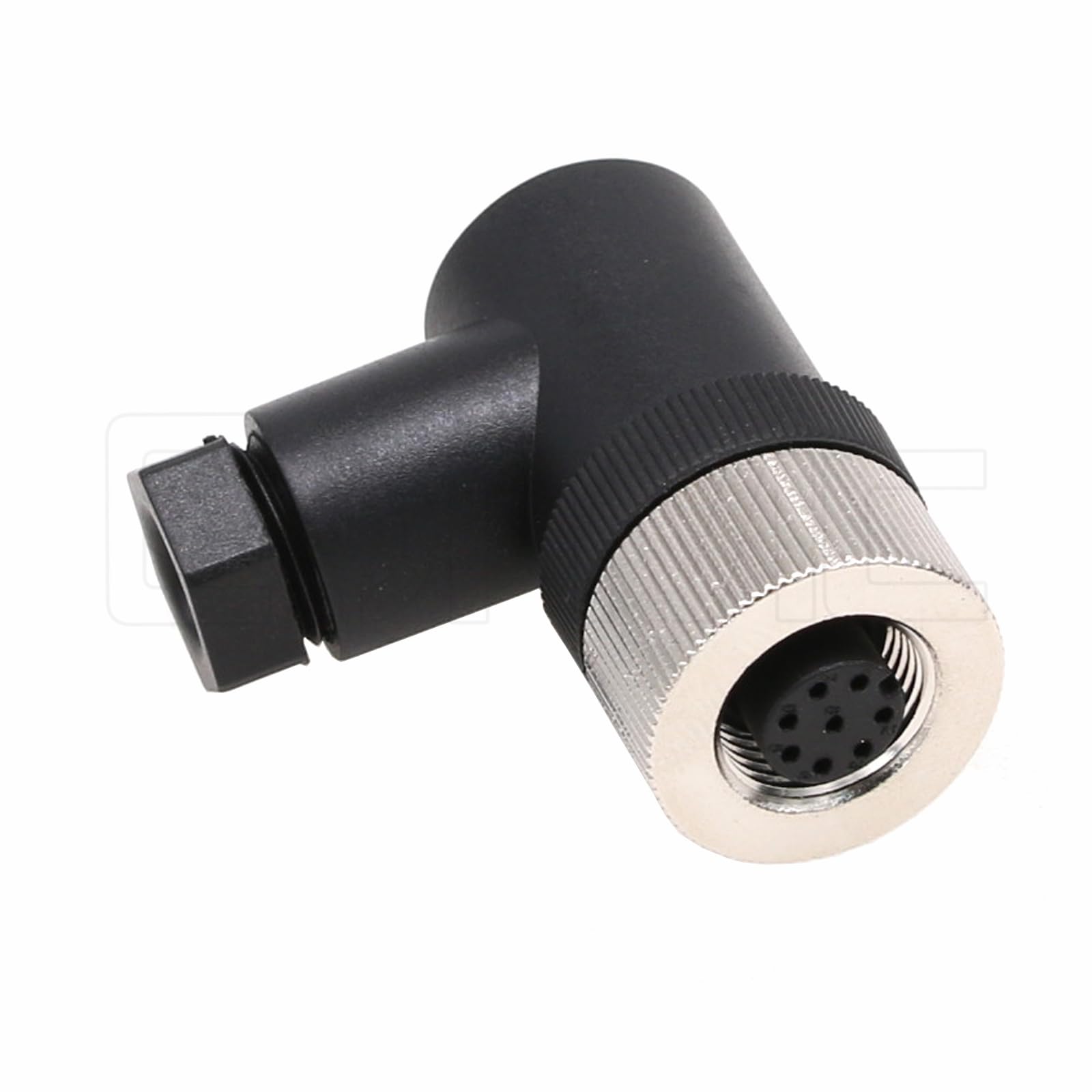 M12 8 Pin Female A Code Sensor Aviation Plug Industrial Circular Connector Waterproof IP67 Right Angle 12mm Connector Plug Cable Adapter