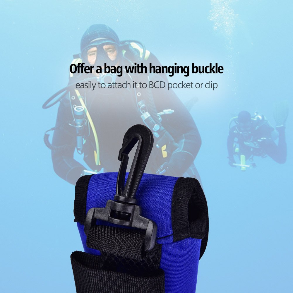 Joyzan Surface Marker Buoy, Scuba Diving Signal Tube Set Inflatable Signal Safety Float Sausage High Visibility Underwater Snorkeling Equipment Set Open Bottom Flag Gear Sports Hook Clip Storage Bag