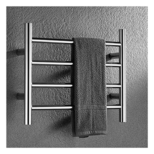 Porte-serviettes chauffant électrique en acier inoxydable à fixation murale