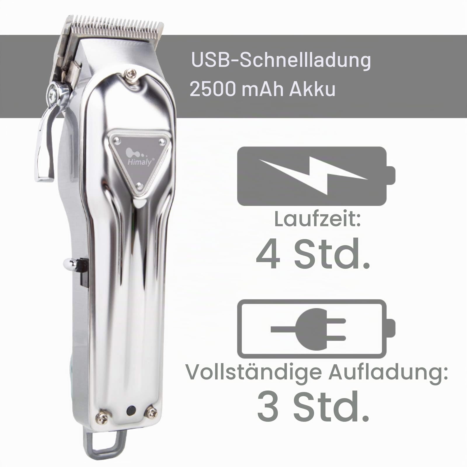 himaly haarschneidemaschine profi Haarschneider Herren Profi Haarschneidemaschine,langhaarschneider 4-In-1 Profi Bartschneider und Haarschneider Set,Wiederaufladbar,Geeignet für Familie