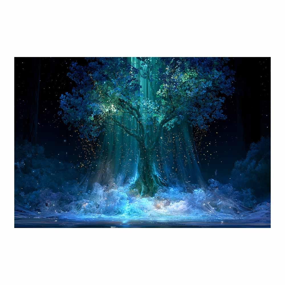 XENIOU Tree Canvas Wall Art Fantasy icy willows canvas painting wall art, Living Room Bedroom Hallway Stairs Decoration.(Multicolor)-80x120cm Unframed