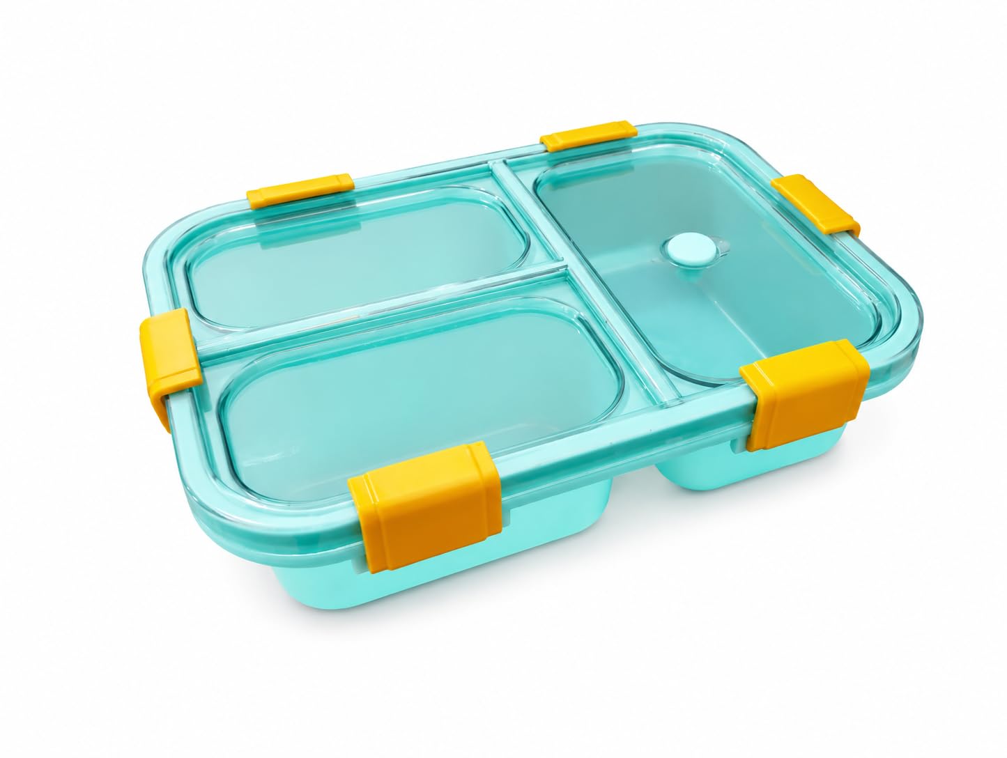 COLORBEE Airtight 3-Compartment Bento Tiffin Box, 350 ml, Pista at ₹199 (80% Off) – Amazon