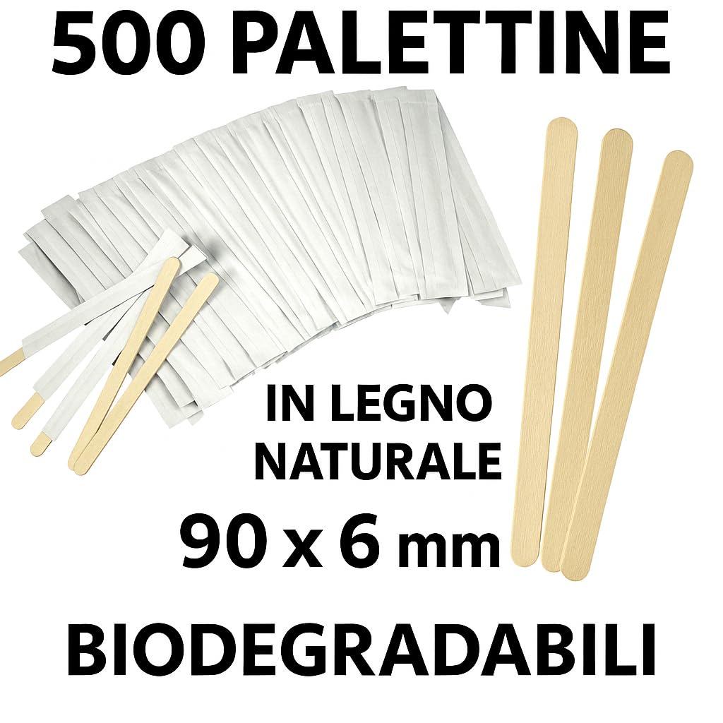 Palettine In Legno Monouso Vidoelettronica - 500 Pezzi 90x6mm, Per Caffè, Gelati, Biodegradabili - Foto 8