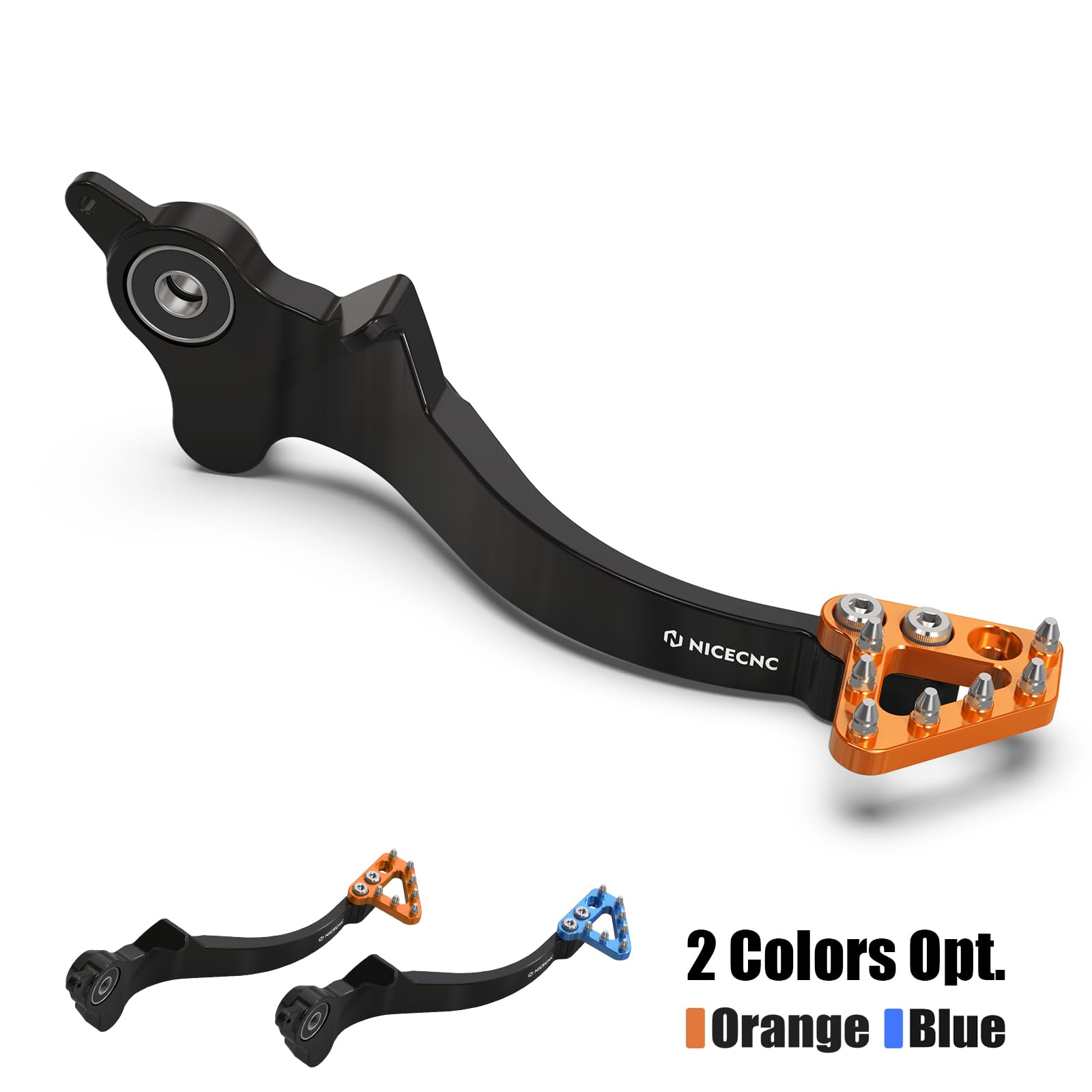 NICECNC Hinterradbremshebel mit verdicktem vergrößertem Anti-Rutsch Pedal Compatible with Husqvarna 701 Enduro 2016-2019, Compatible with 690 Enduro R 2011-2018, Aluminium,Siehe Passform,Orange