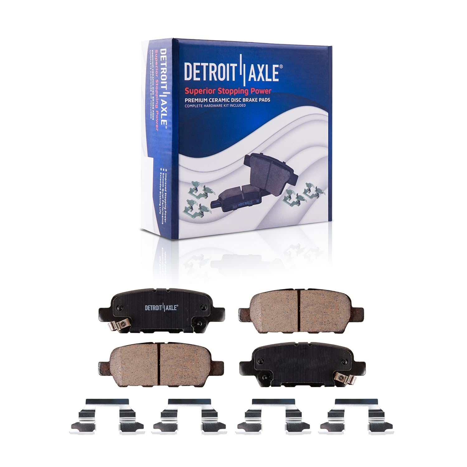 Detroit Axle - Front  Rear Drilled Rotors Brake Pads for QX60 Murano Pathfinder — image 6