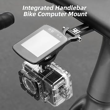 Karlak Out Front Adjustable Computer Mount Integrated Handlebar Bike Computer Mount