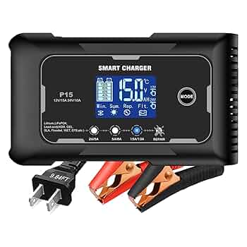 SMART CHARGER 15A 12V LEDディスプレイ付き SMART CHARGER 15A 12V LEDディスプレイ付き