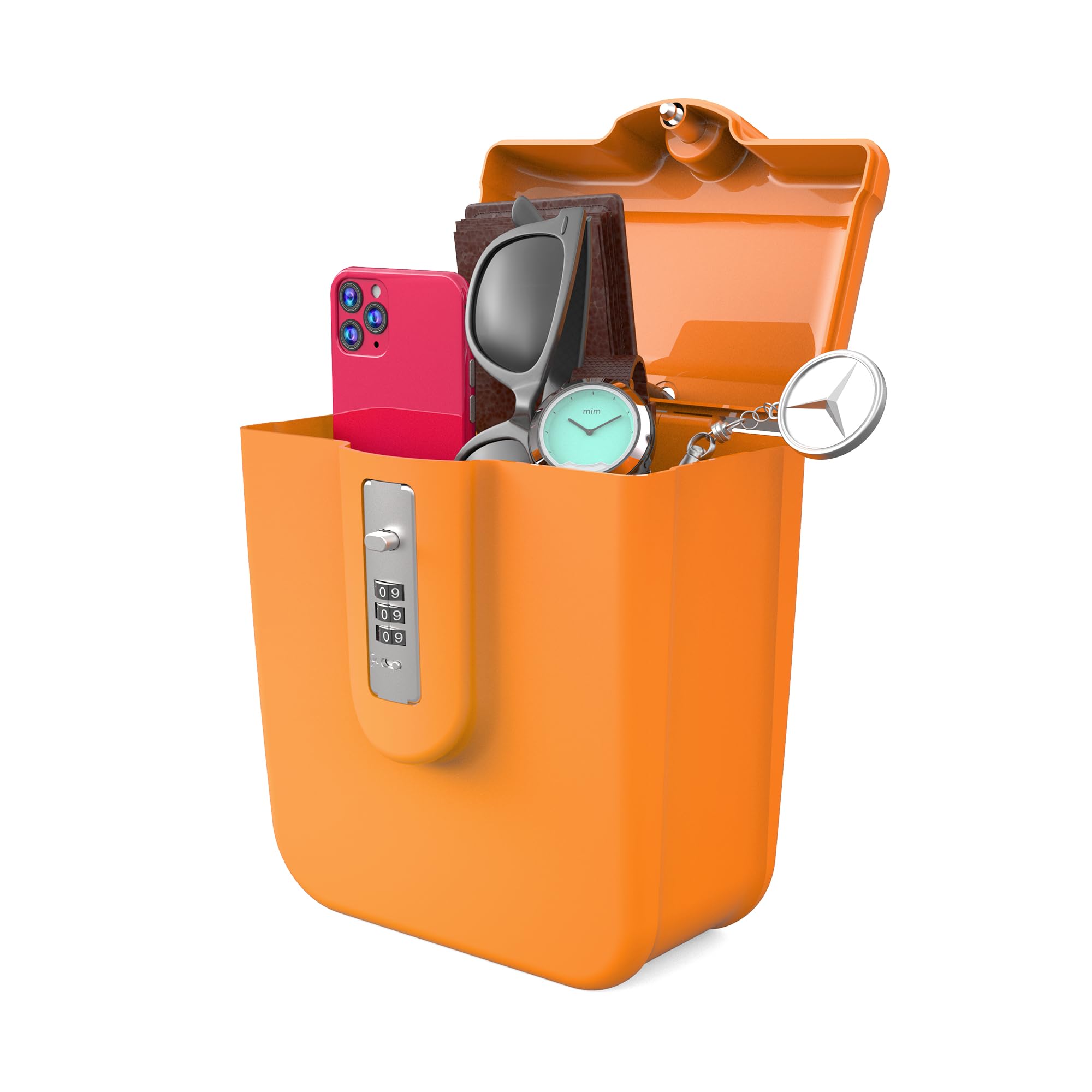 UP Security Lock Box with Combination Lock for Beach Vacation Essentials Small Portable Safe for Travel Cruise
