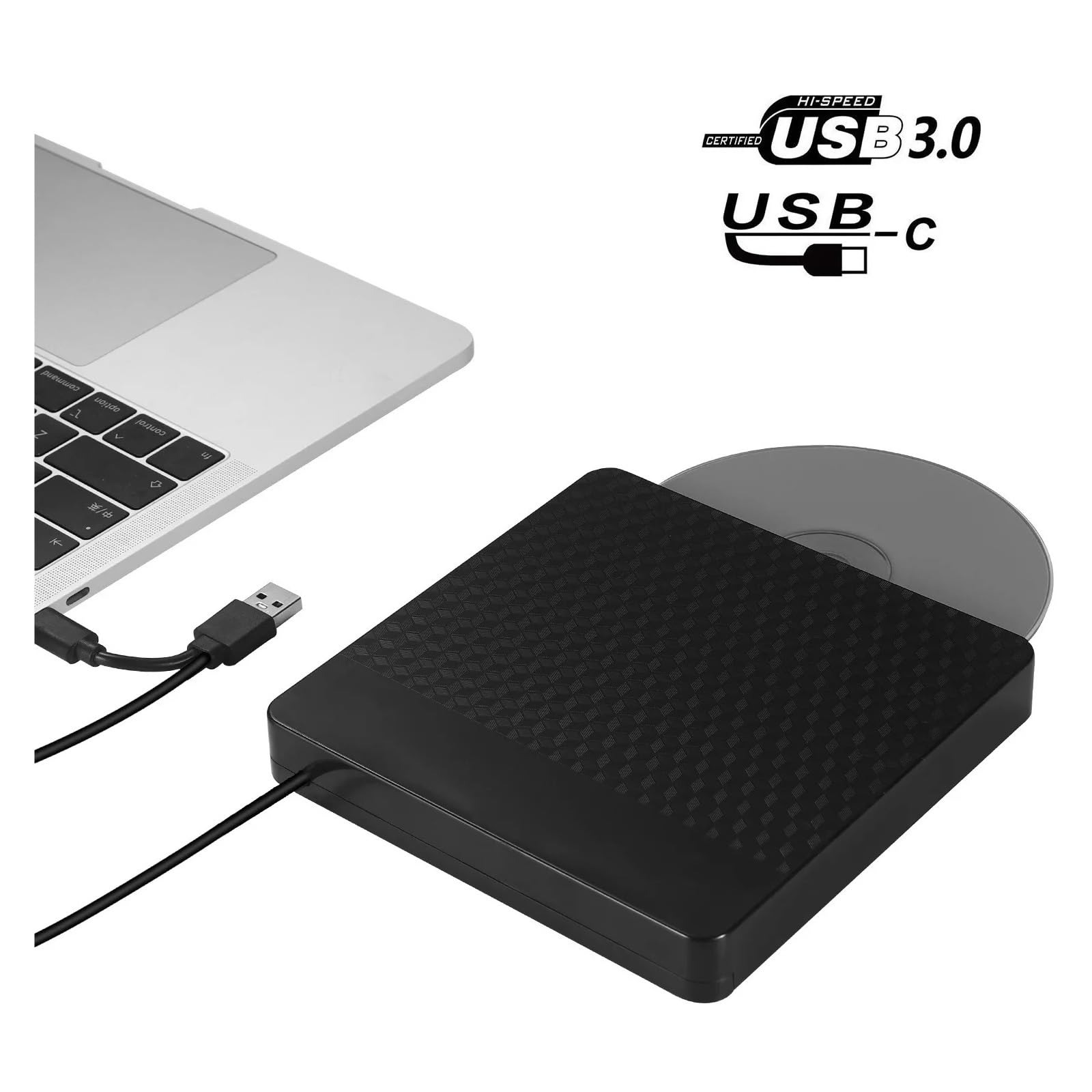 2 In1 USB3.0 TypeC Zewnętrzne DVD RW Nagrywarka CD Napęd Palnika Czytnik Odtwarzacz Napędy Optyczne Do Laptopa PC Nagrywarka DVD DVD Kompaktowy łatwy W UżYciu