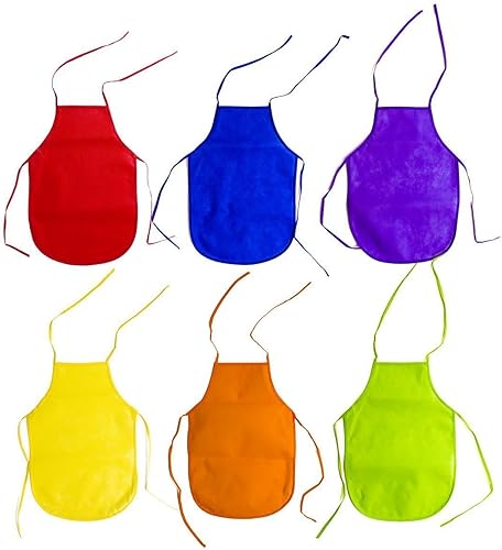 Delantales de tela para artistas infantiles, sin ensuciar, cocina, aula, evento comunitario, manualidades y actividades de pintura artística.