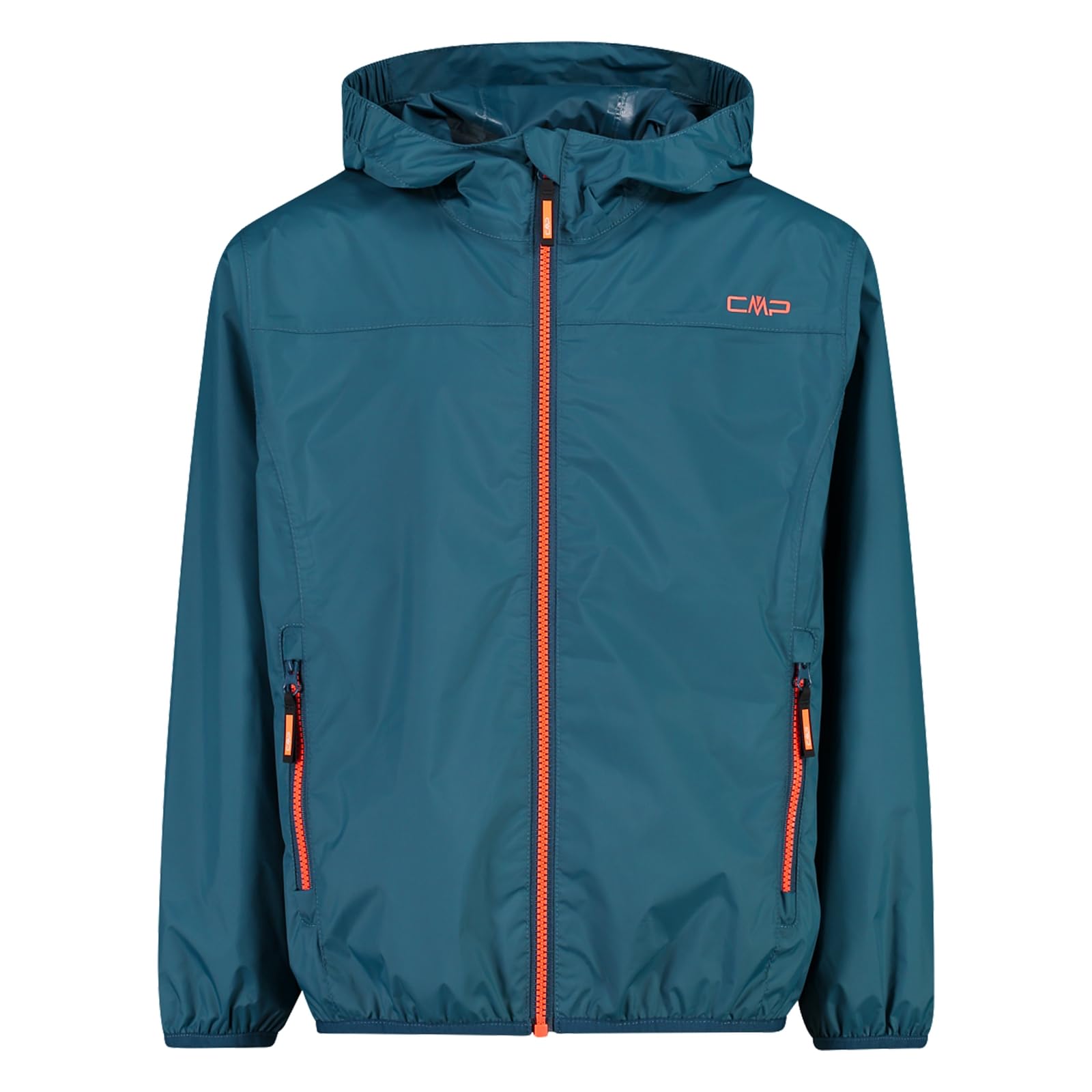 CMP Boys Rain Fix Hood Jacket, Dark Turquoise, 6 Years UK