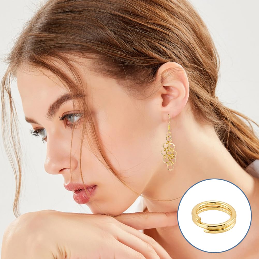 BENECREAT 600 Pièces 2 Tailles En Laiton Plaqué Or Anneaux De