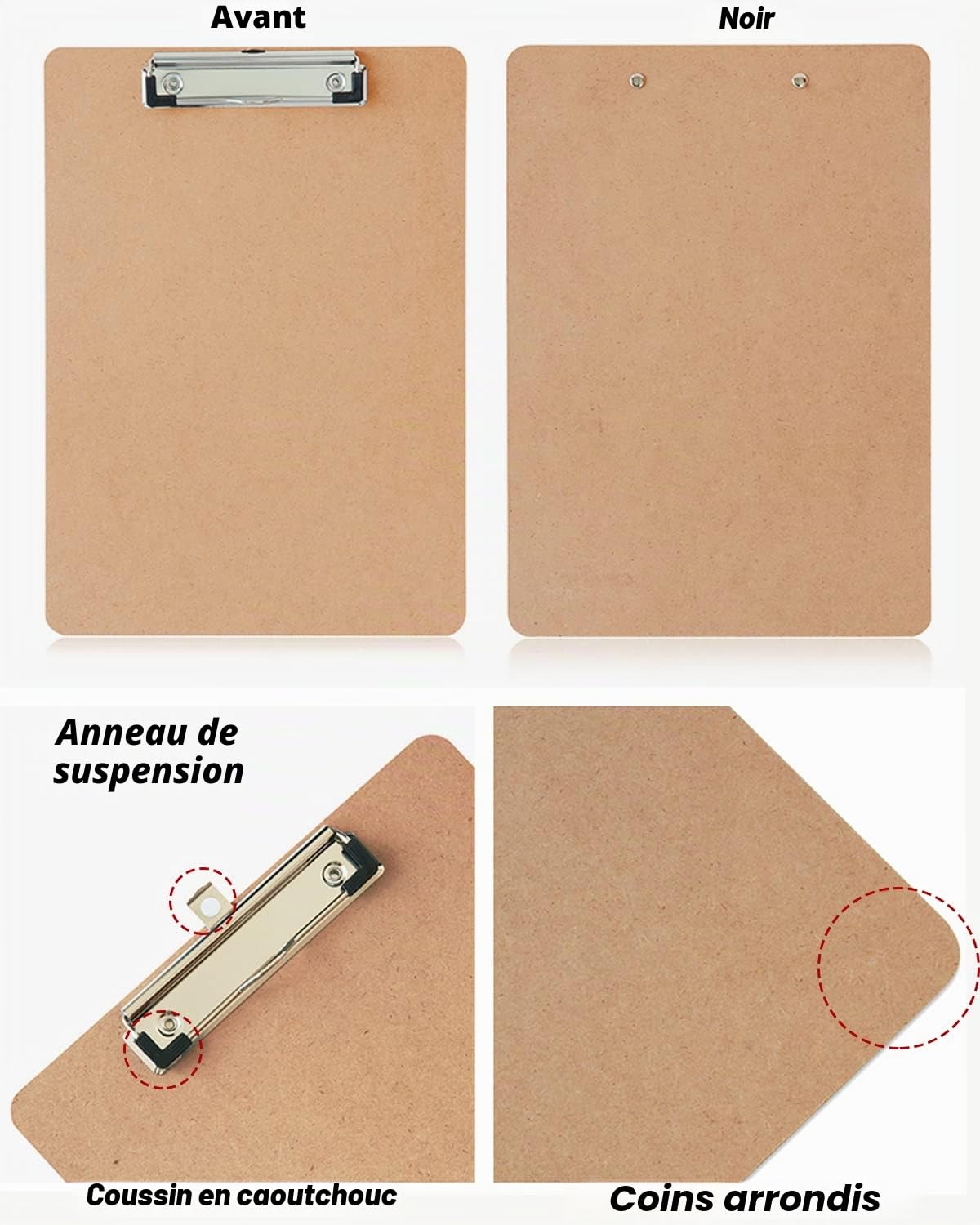 10 Pièces Porte bloc A4 avec Pince, Clipboard pour Papier d'écriture Memo, Planchette à Pince a4 Idéal pour le Travail Quotidien
