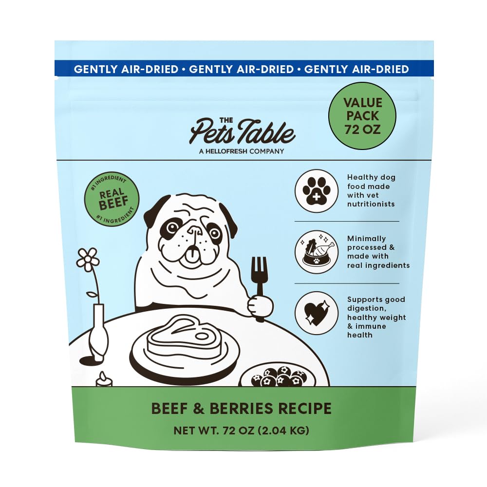 The Pets Table Air Dried Grain Free Dog Food Beef & Berries