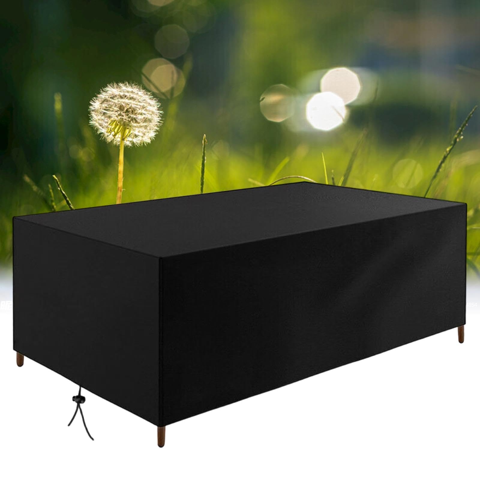 AUWUUA Patio Furniture Covers 150x60x50cm/LxWxH Customizable Size, Garden Furniture Sectional Covers, Waterproof & Windproof Anti-UV Rectangular/Cube Patio Table Cover, Garden Rattan Sofa Set