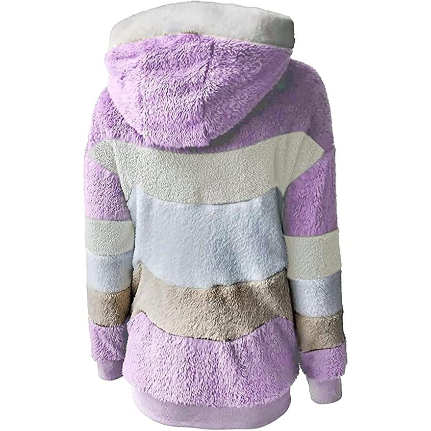 Abrigo De Lana para Mujer con Capucha, Chaqueta De Lana para Dama, Tallas Grandes, Exterior, Transición De Peluche, Elegante Parka De Transición De Invierno, Chaqueta Larga De Lana