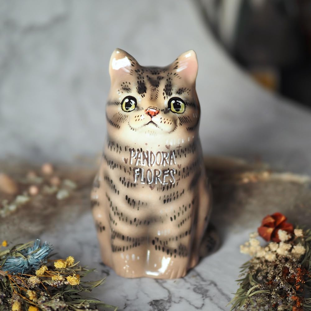 M size Custom Ceramic Cat Sculpture, Pet Cremation Urn, Custom Pet Memorial Personalized Gift, Memorial for Pets