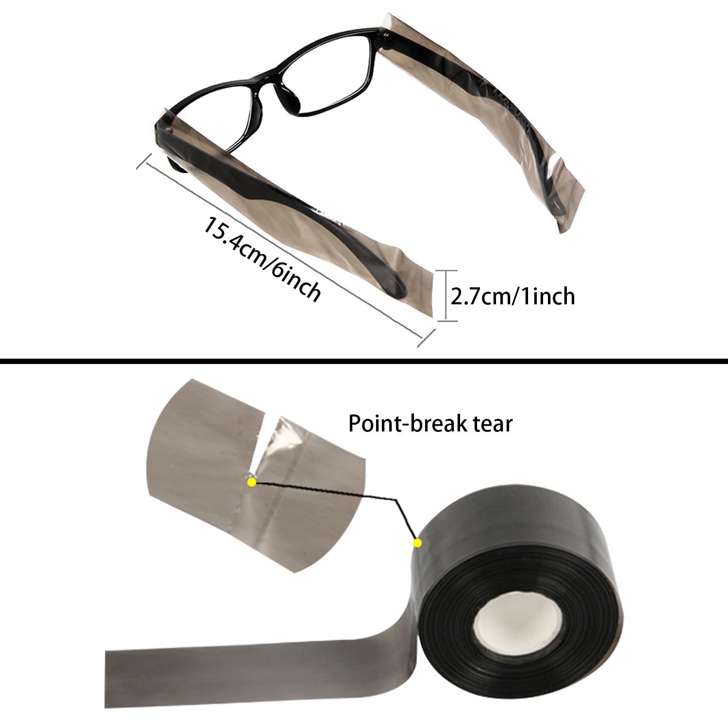 MEISH Disposable Eyeglasses Sleeve Plastic Glasses Leg Protector Eye Glass Protector Covers Protector Covers Tools for Eyeglass(Black) - Image 2