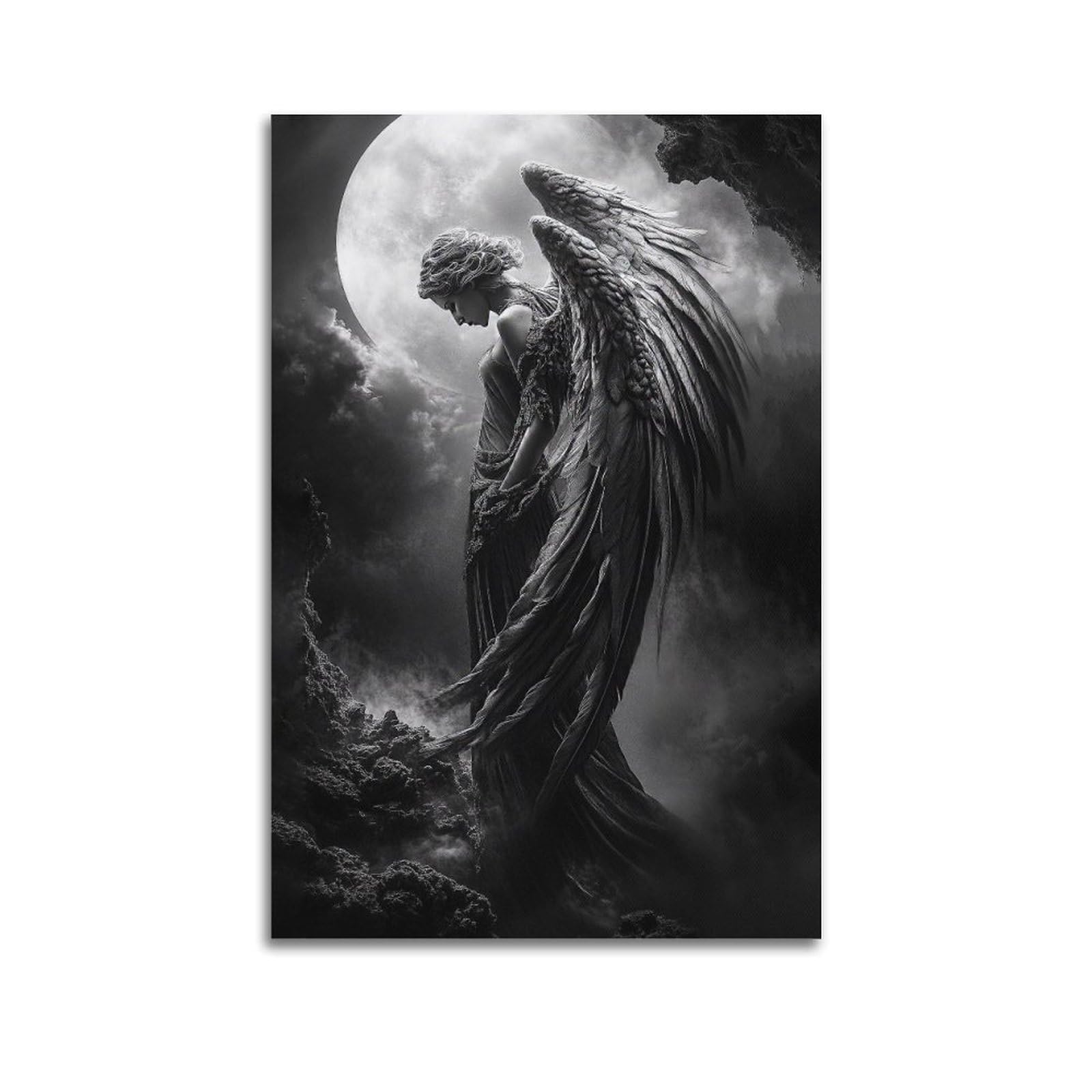 XKUGA Zen Gothic Christ Poster Archangel MichaeI Modern Decorative Canvas Prints - Ideal Wall Art for Family, Man Cave, Game Room, Boys & Girls Bedroom 20x30inch(50x75cm)